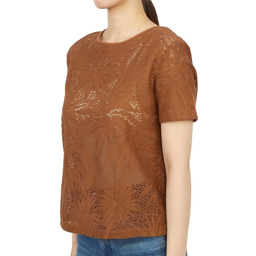 Max Mara Short-sleeved T-shirt With Round Neck In Brown