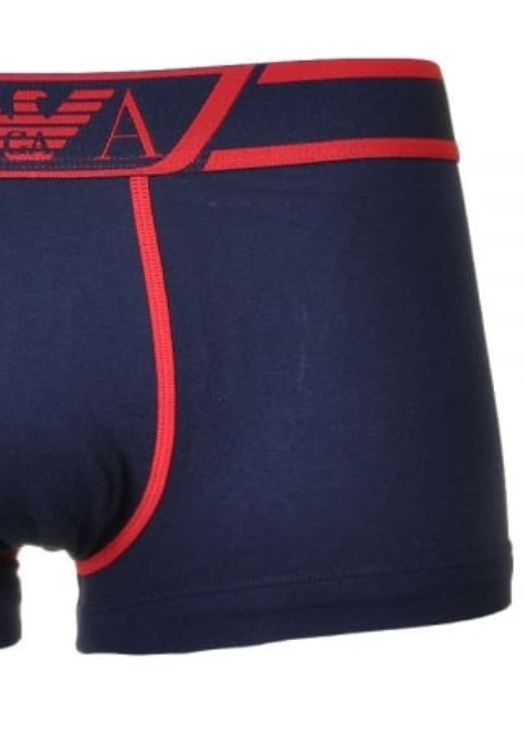 EMPORIO ARMANI DARK BLUE LOGO WAIST-PRINTED BOXERS