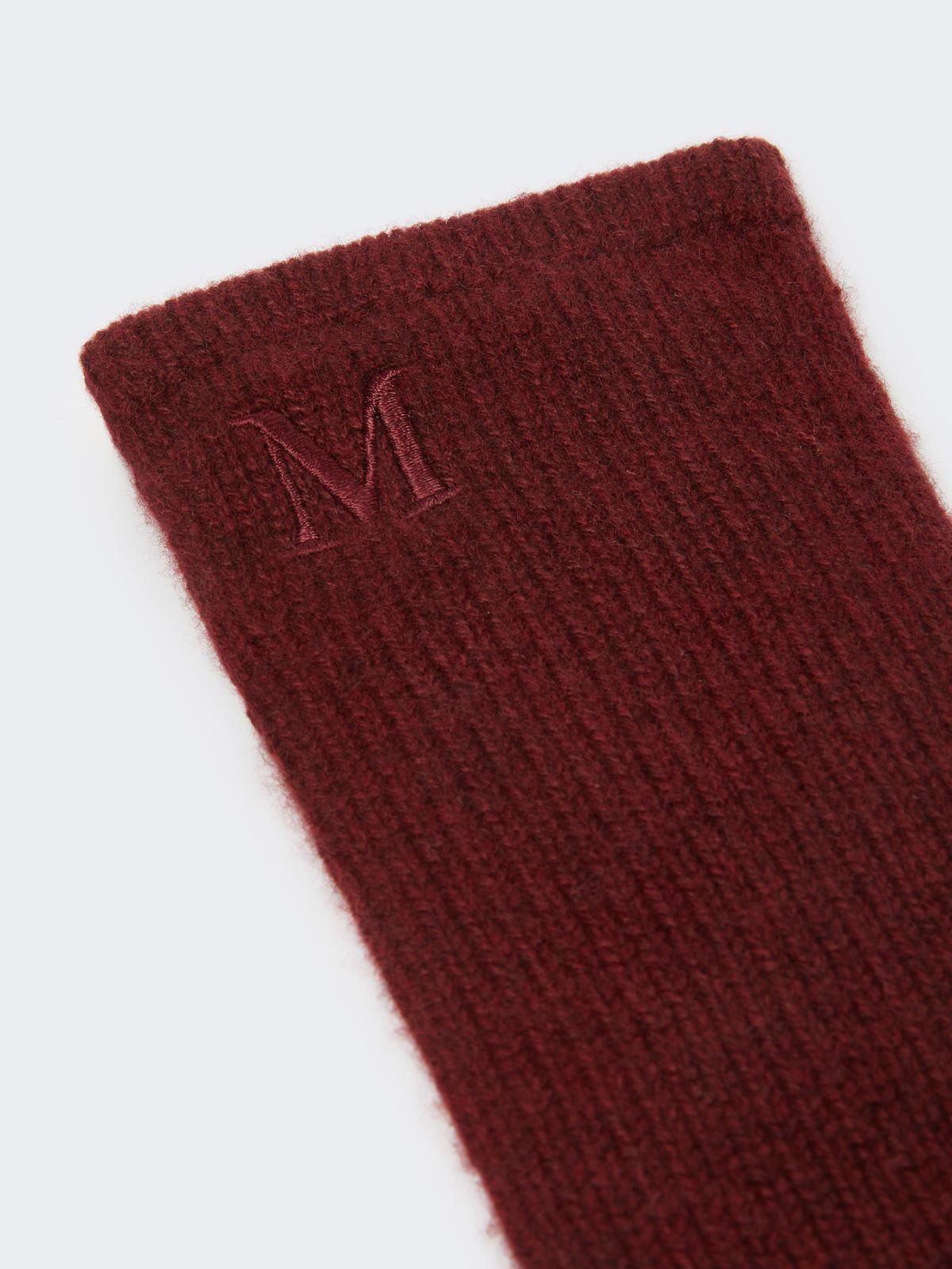 Max Mara Cashmere Gloves In Burgundy
