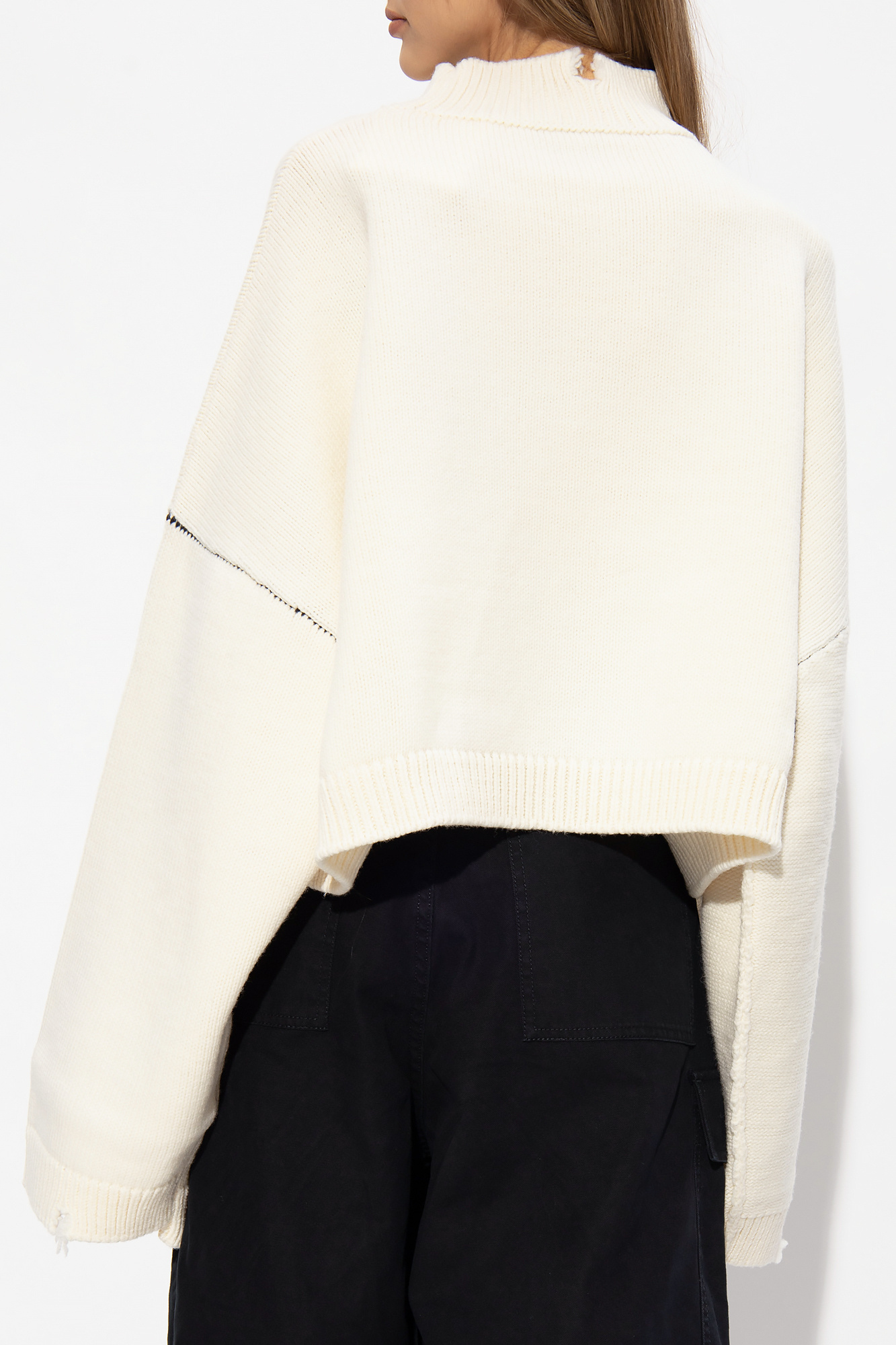 Shop Ambush Logo-patch Cropped Jumper In White
