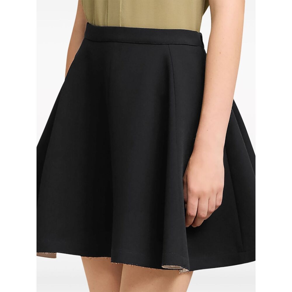 Ami Alexandre Mattiussi Virgin Wool Skater Mini Skirt In Black