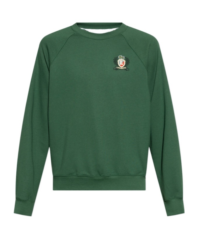 Lacoste Embroidered-emblem Sweatshirt In Green