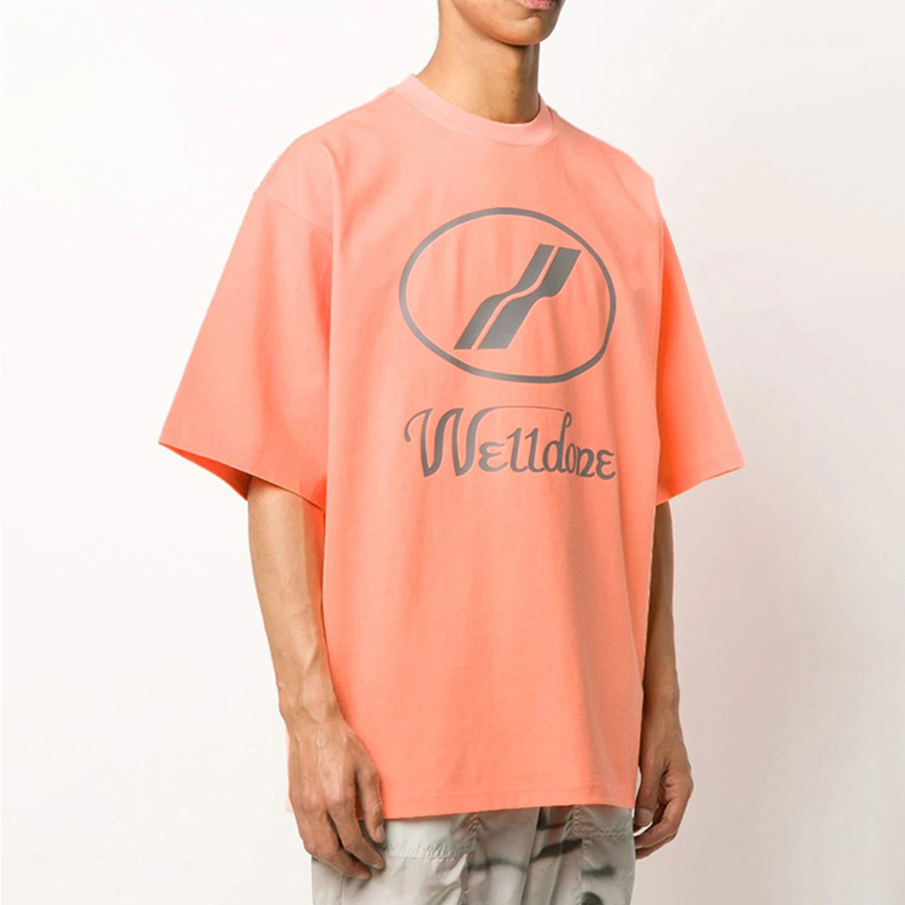 We11 Done Logo Short-sleeved T-shirt In Pink