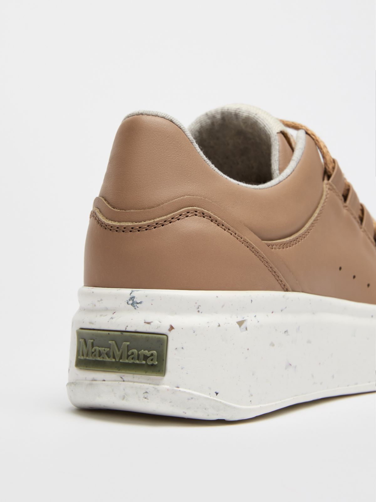 Max Mara Leather Active Sneakers In White
