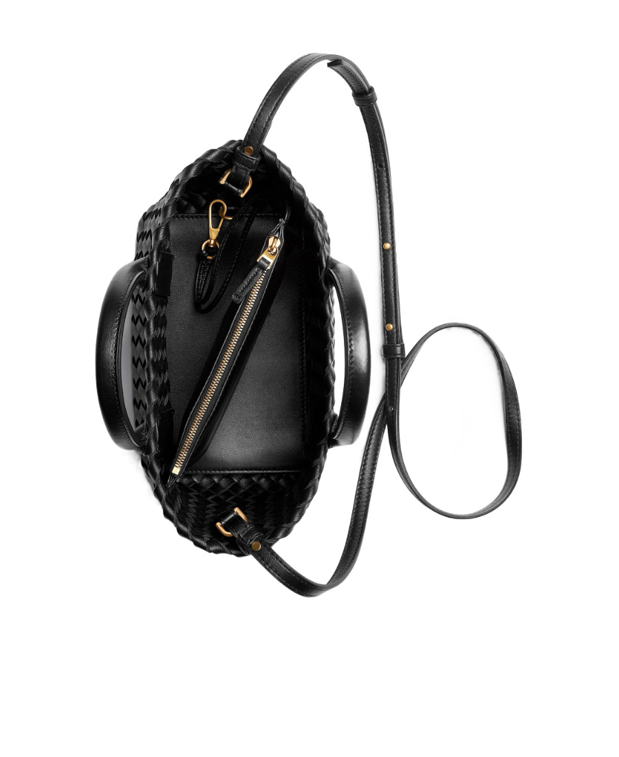 Shop Bottega Veneta Mini Cabat In Black