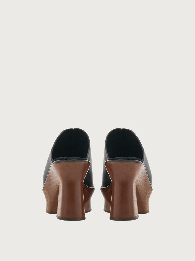 Ferragamo High Heeled Sandals With Thick Heels In Brown
