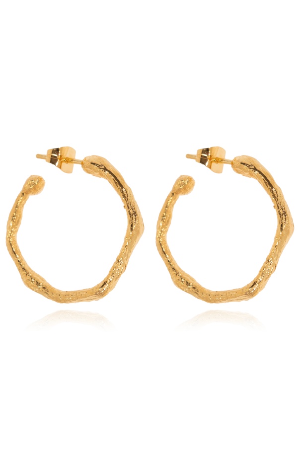 Forte Forte Hoop Sculpture Earrings In Yellow