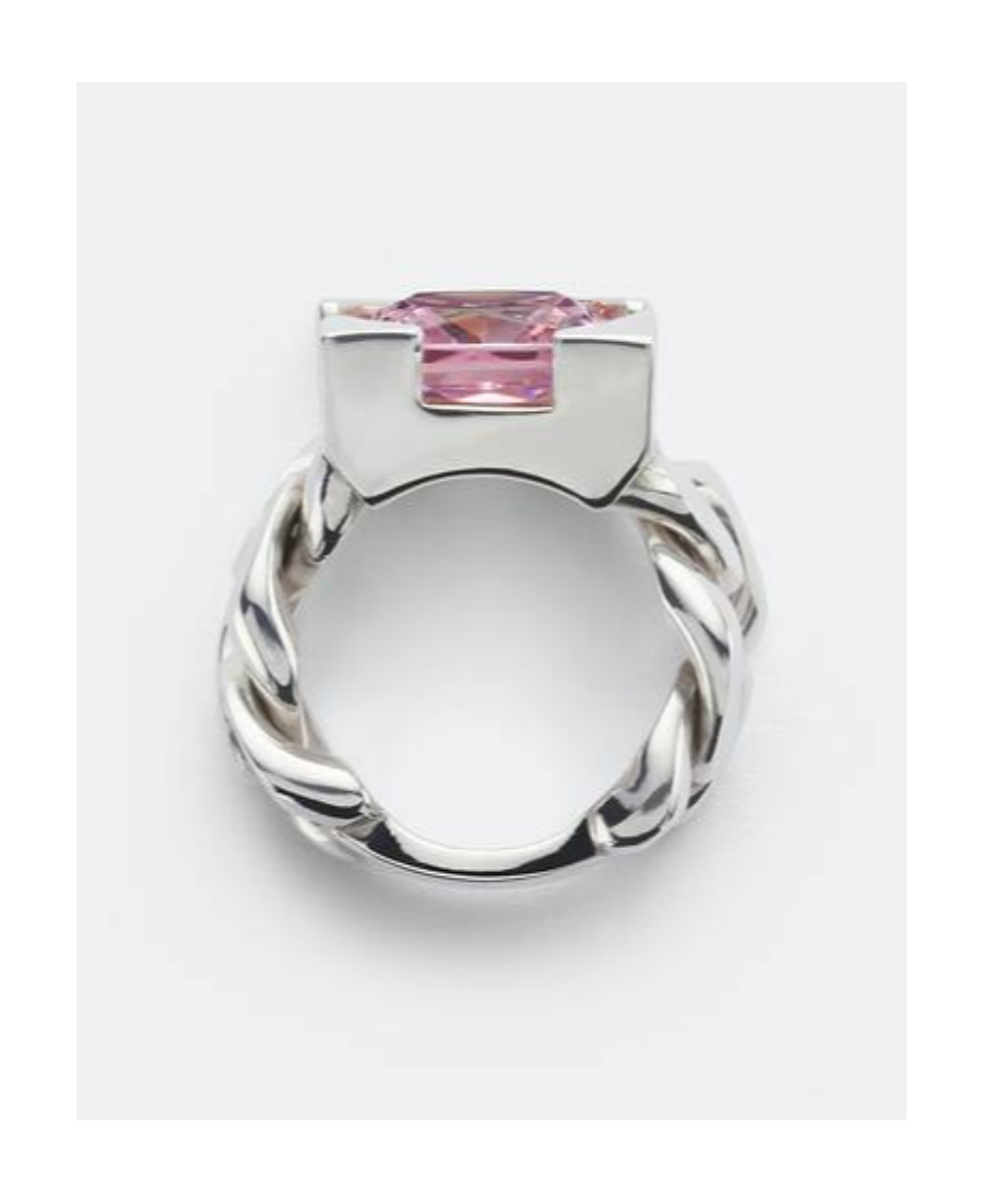 Bottega Veneta Logo Ring In Multicolor