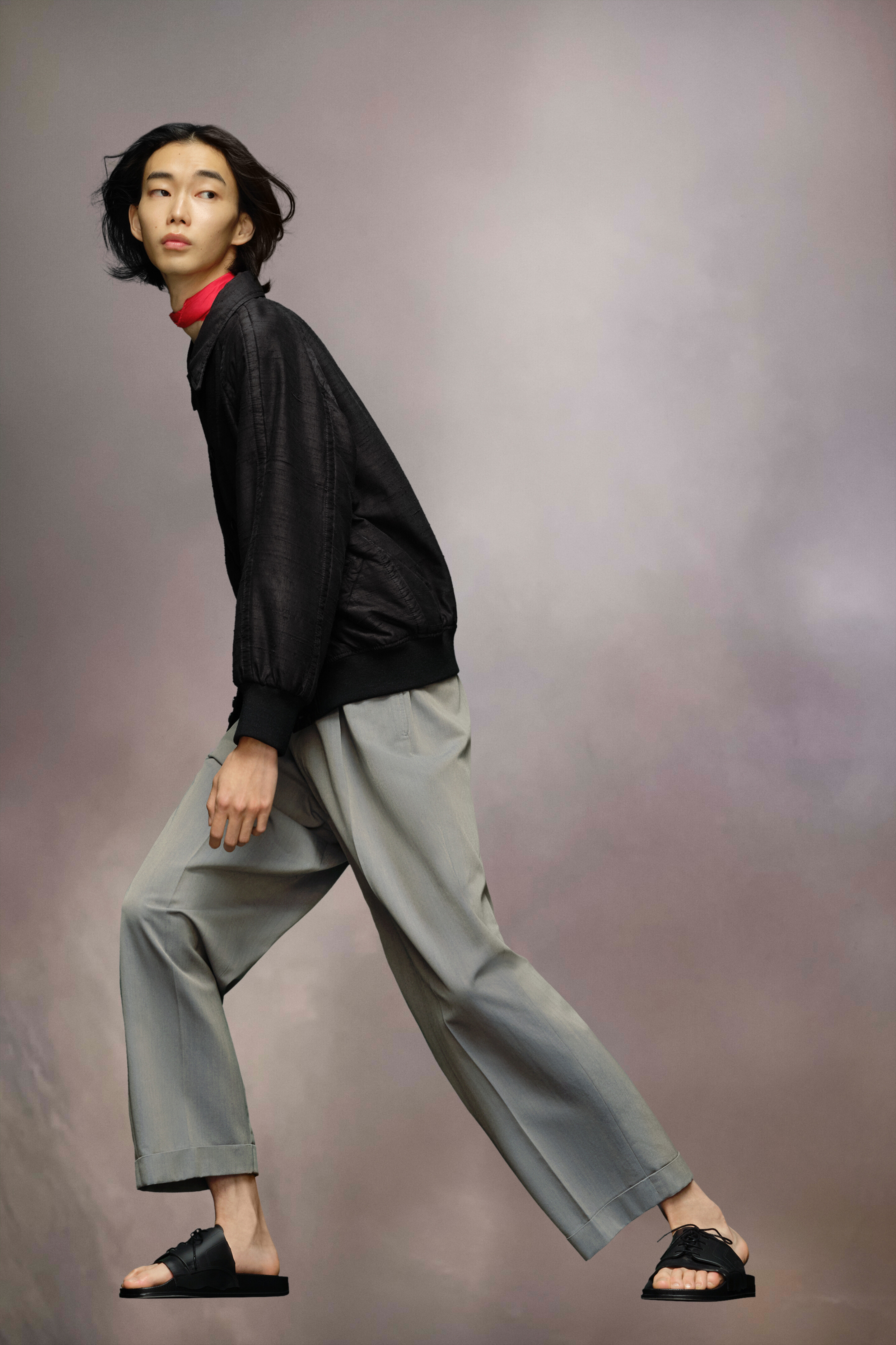 Maison Margiela Dupion Bomber Jacket In Black