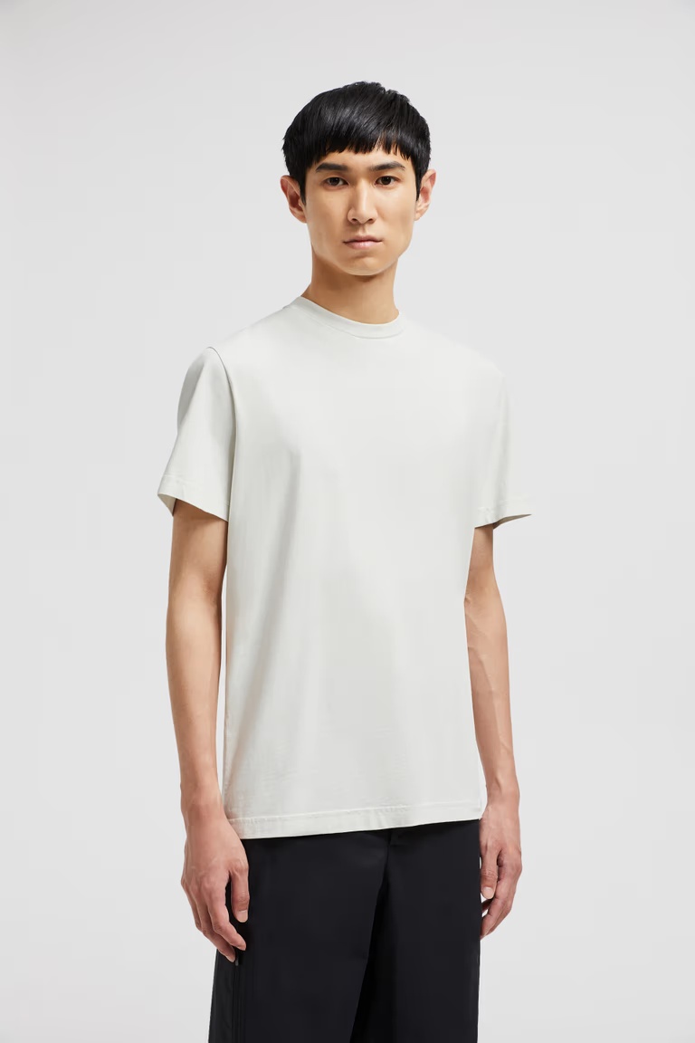 Moncler Logo T-shirt In Gray