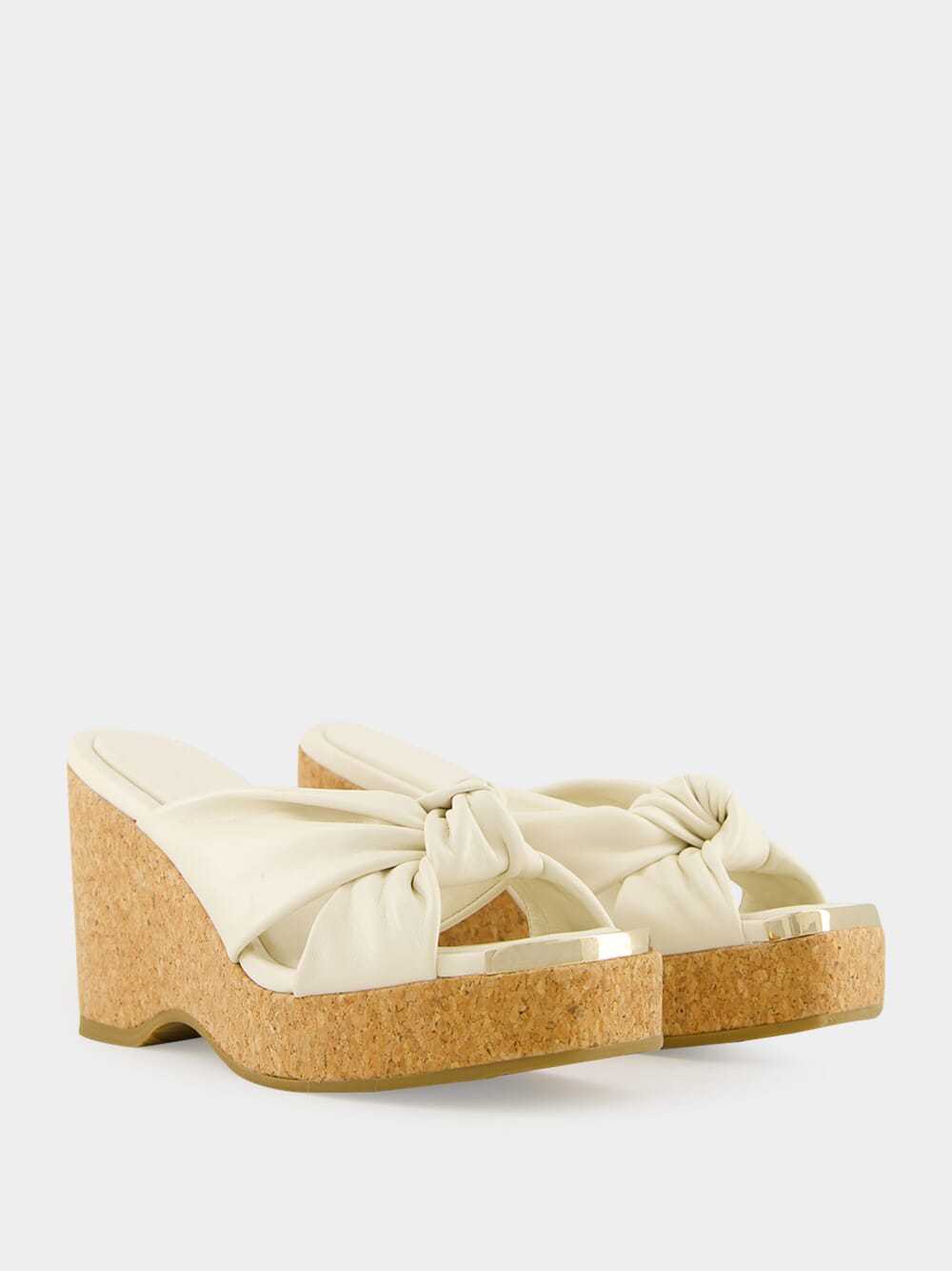 Jimmy Choo Square Toe Wedge Heels In Multi