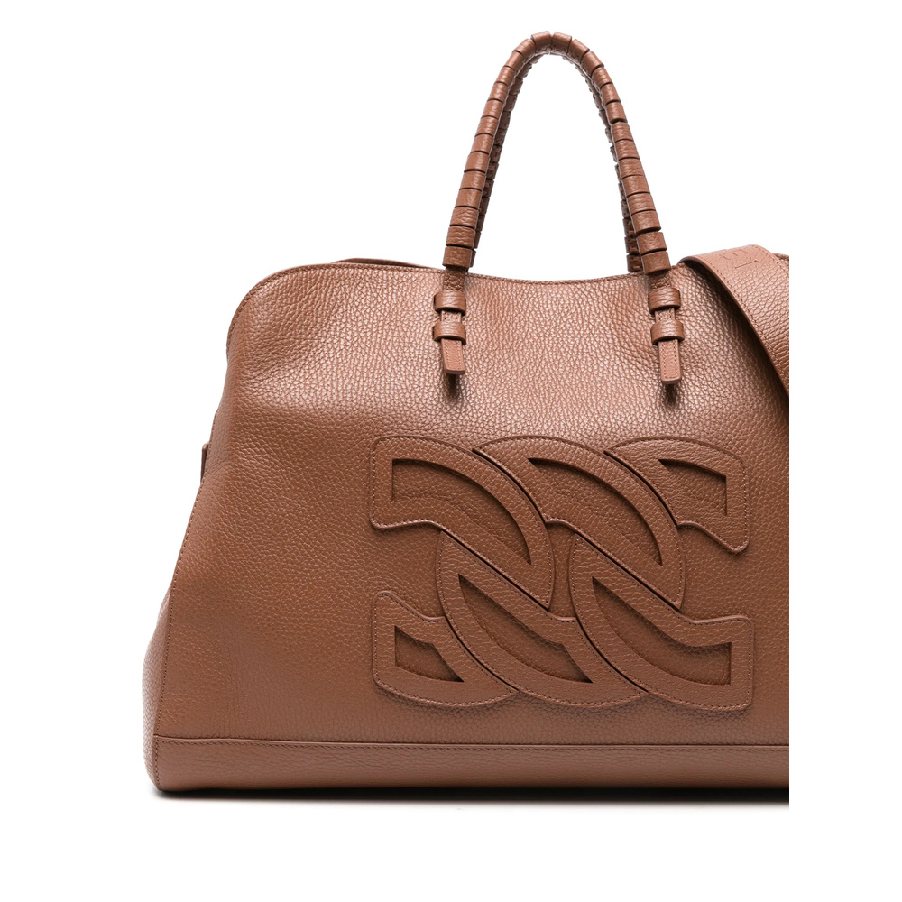 Casadei Park Avenue Leather Handbag In Brown
