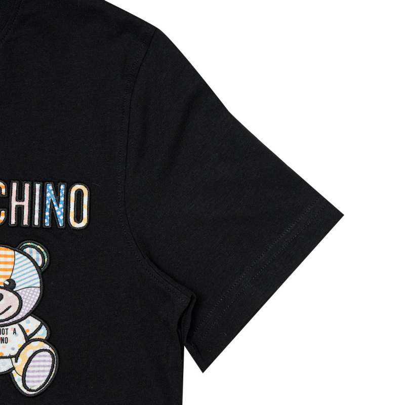 Moschino Logo Details Short-sleeved T-shirt In Black