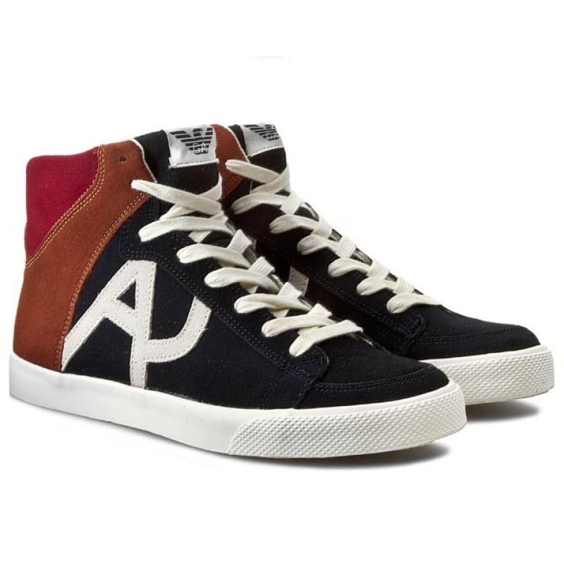 ARMANI JEANS LOGO DETAILS CASUAL SPORTS SHOES
