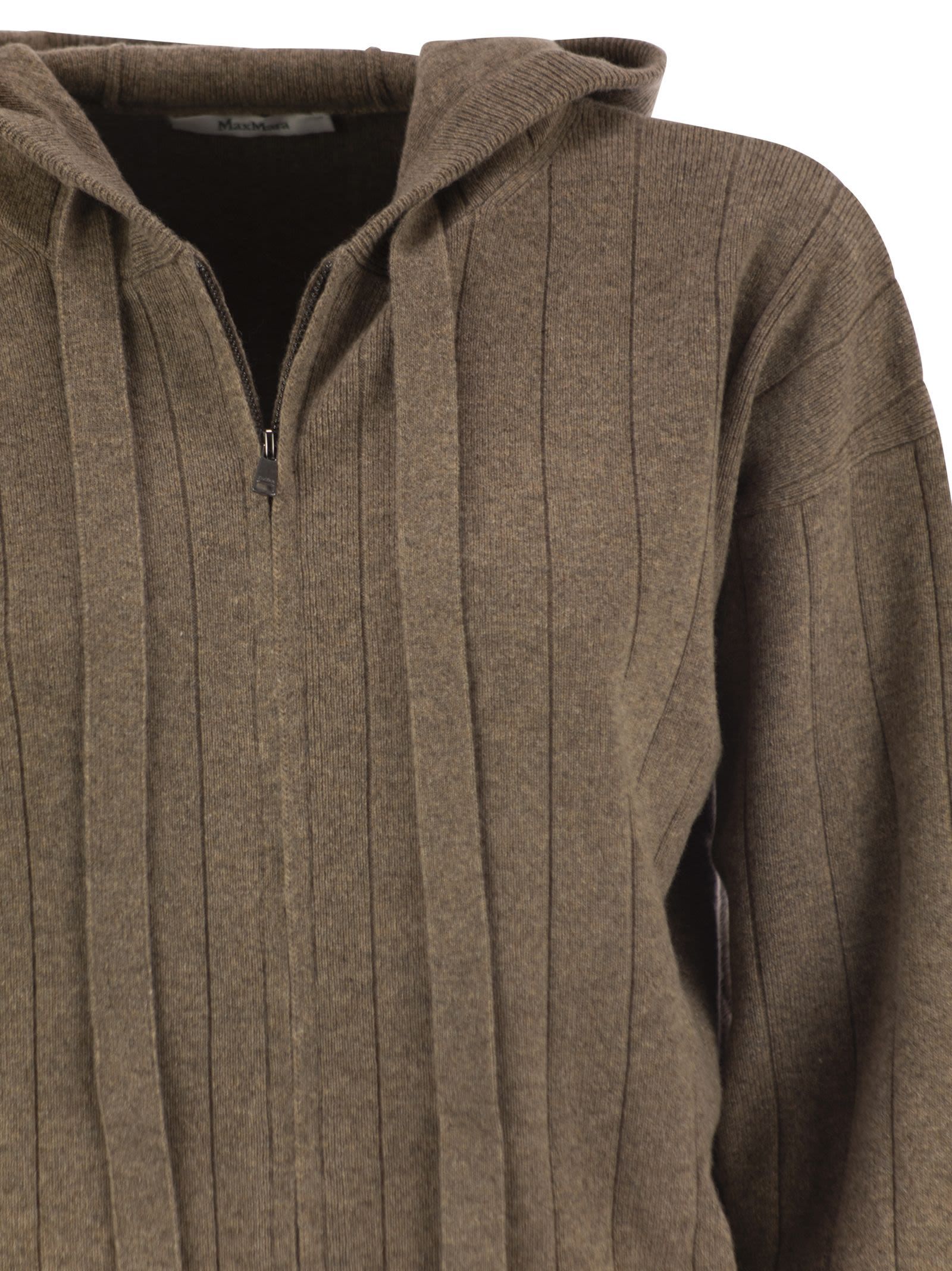 Max Mara Long-sleeved Cardigan In Brown