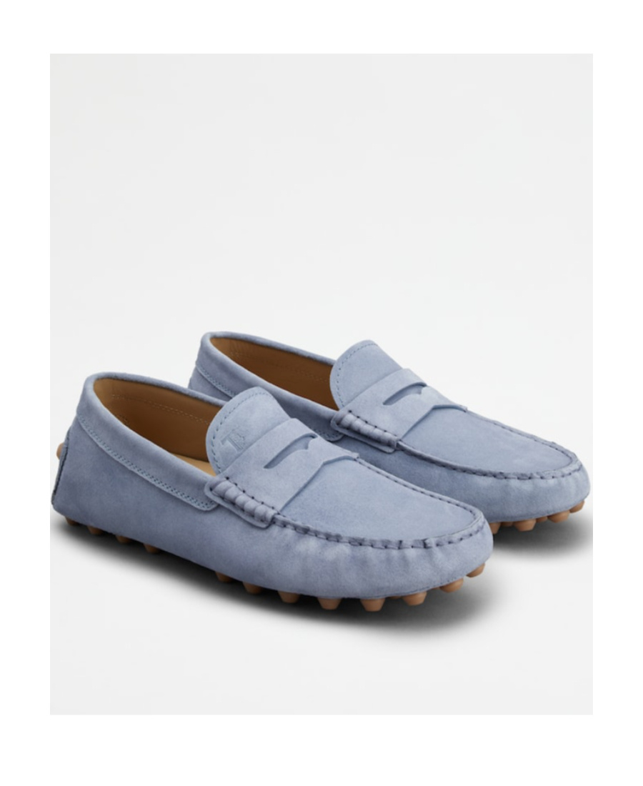 Tod's Gommino Suede Driving Loafers In Blue