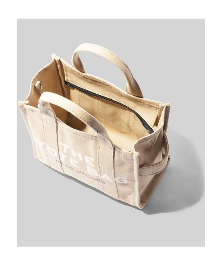 Marc Jacobs 'traveler Handbag' Mini Beige Tote Bag With Logo In Nude