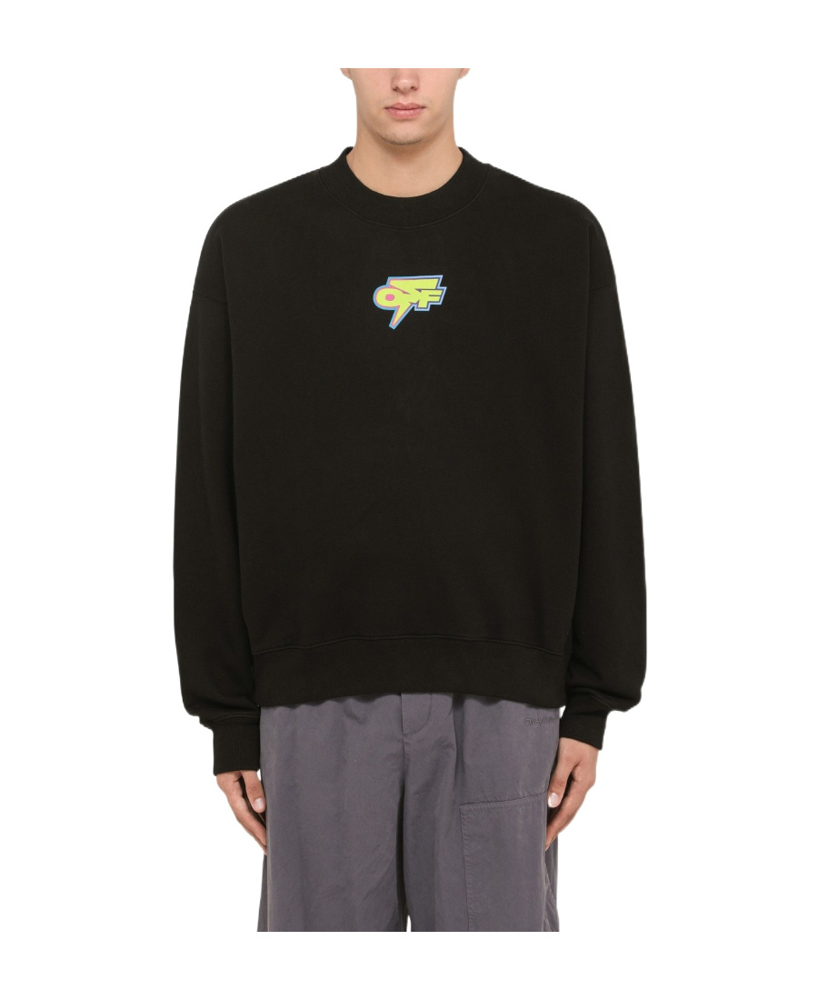 Off-white Arrows Print Crew Neck Sweatshirt In Black