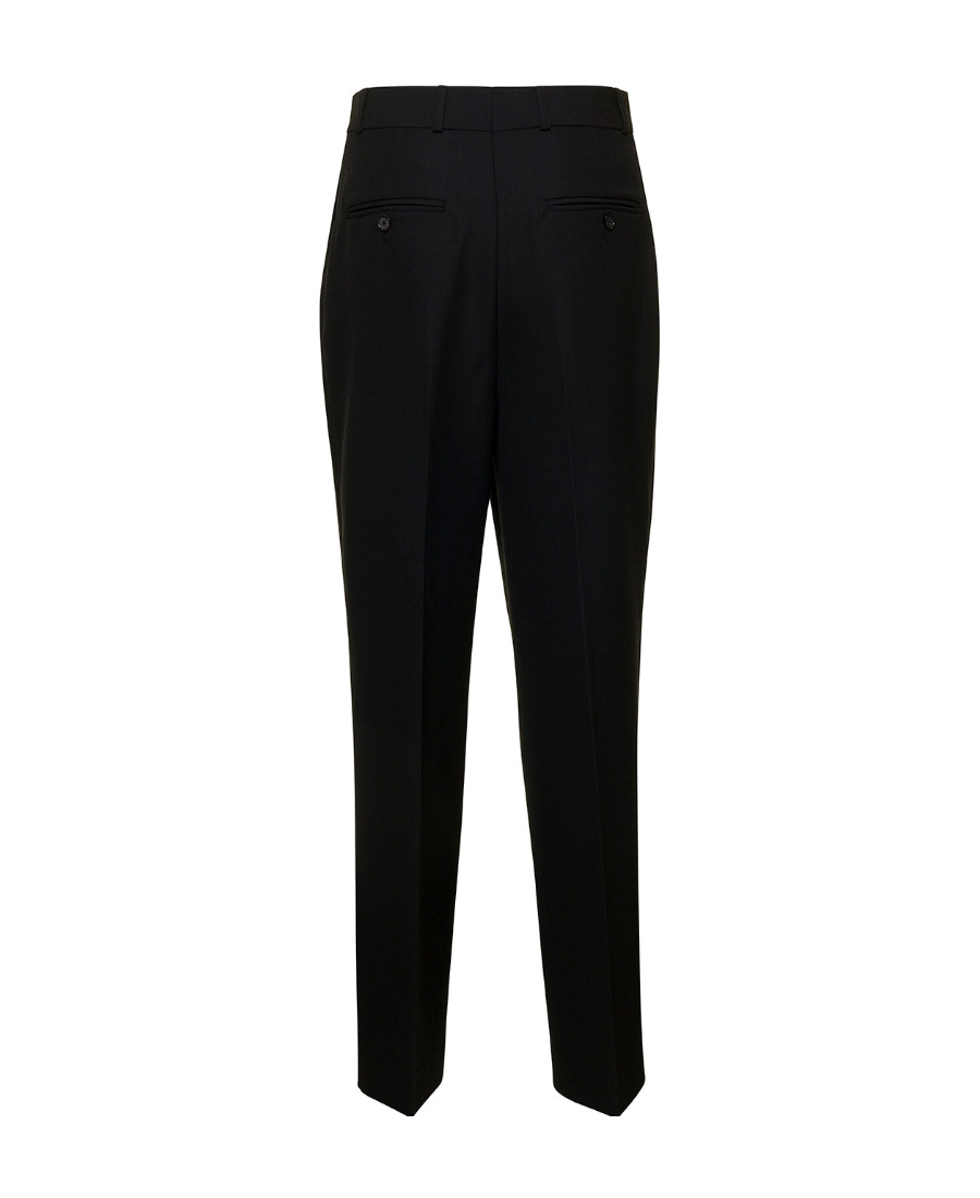Totême Low-waist Tailored Wool Blend Pants In Black