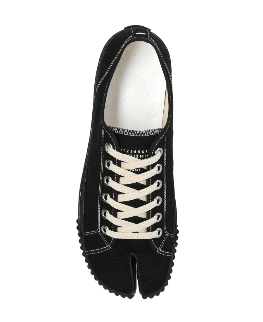 Maison Margiela Tabi Split-toe Cotton-canvas Trainers In Black