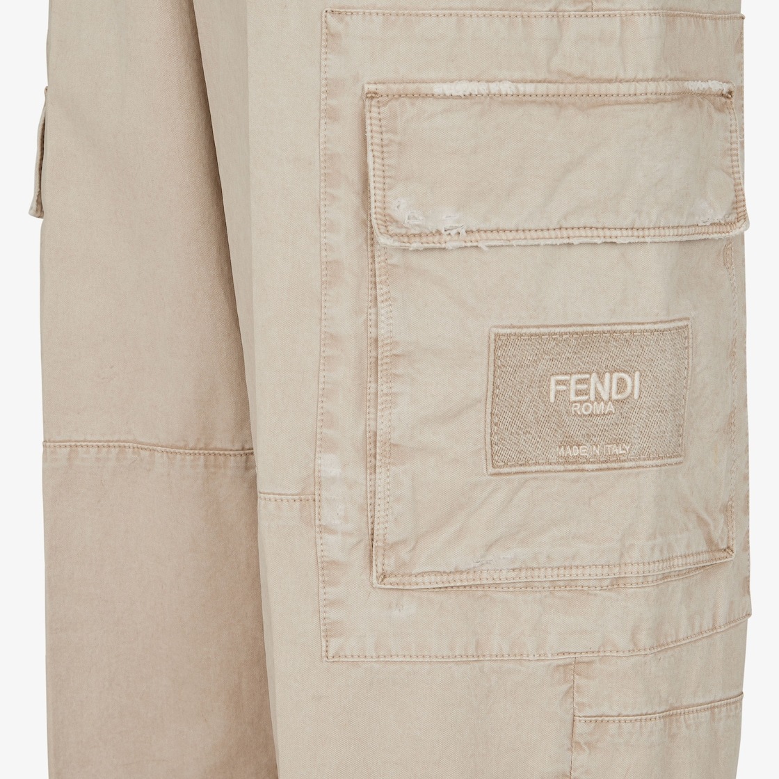 Fendi Logo-patch Wide-leg Trousers In Brown