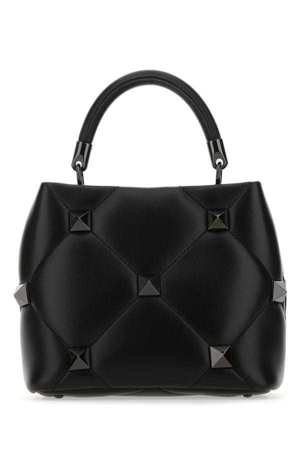 Valentino Roman Stud Tote Bag In Black