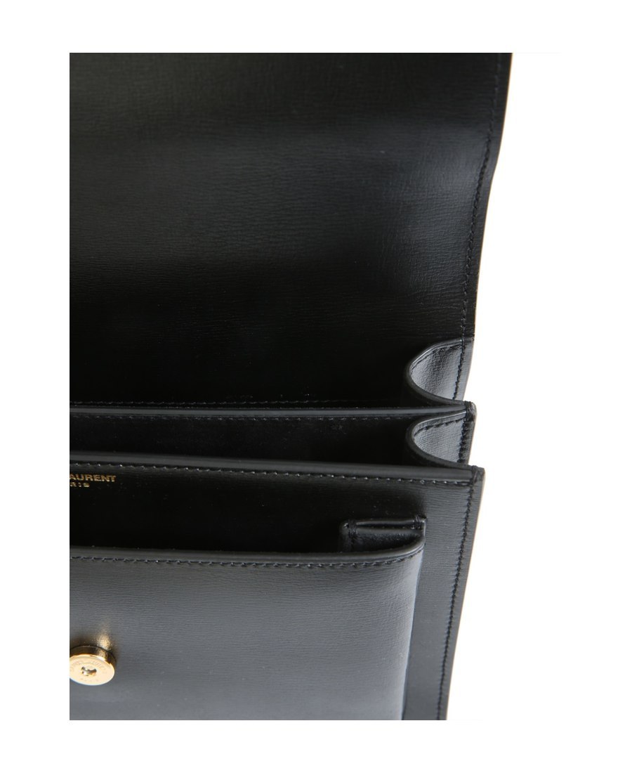 Saint Laurent Sunset Chain Bag In Black