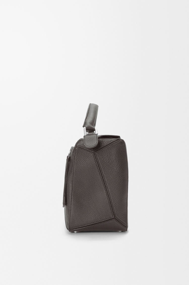 Loewe Large Puzzle Bag In Supple Grained Calfskin In Gray