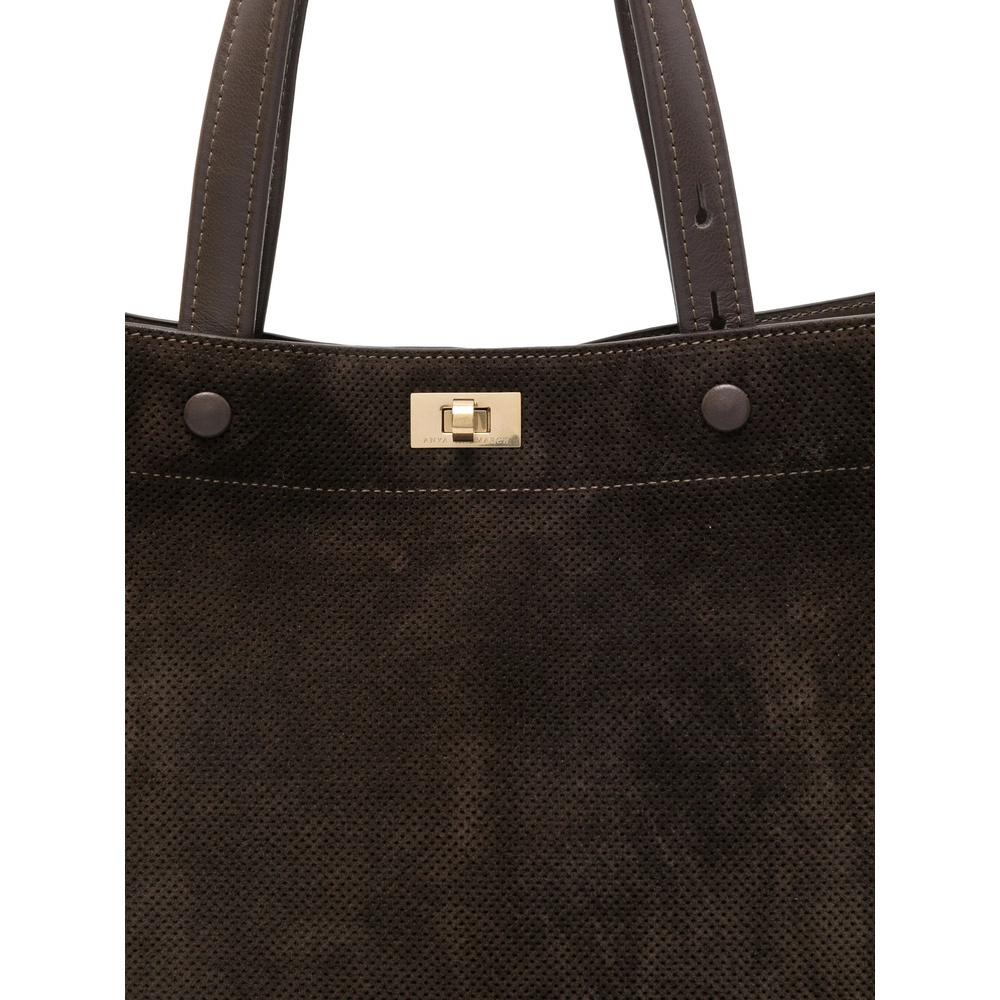 Anya Hindmarch Mortimer Panelled Tote Bag In Brown