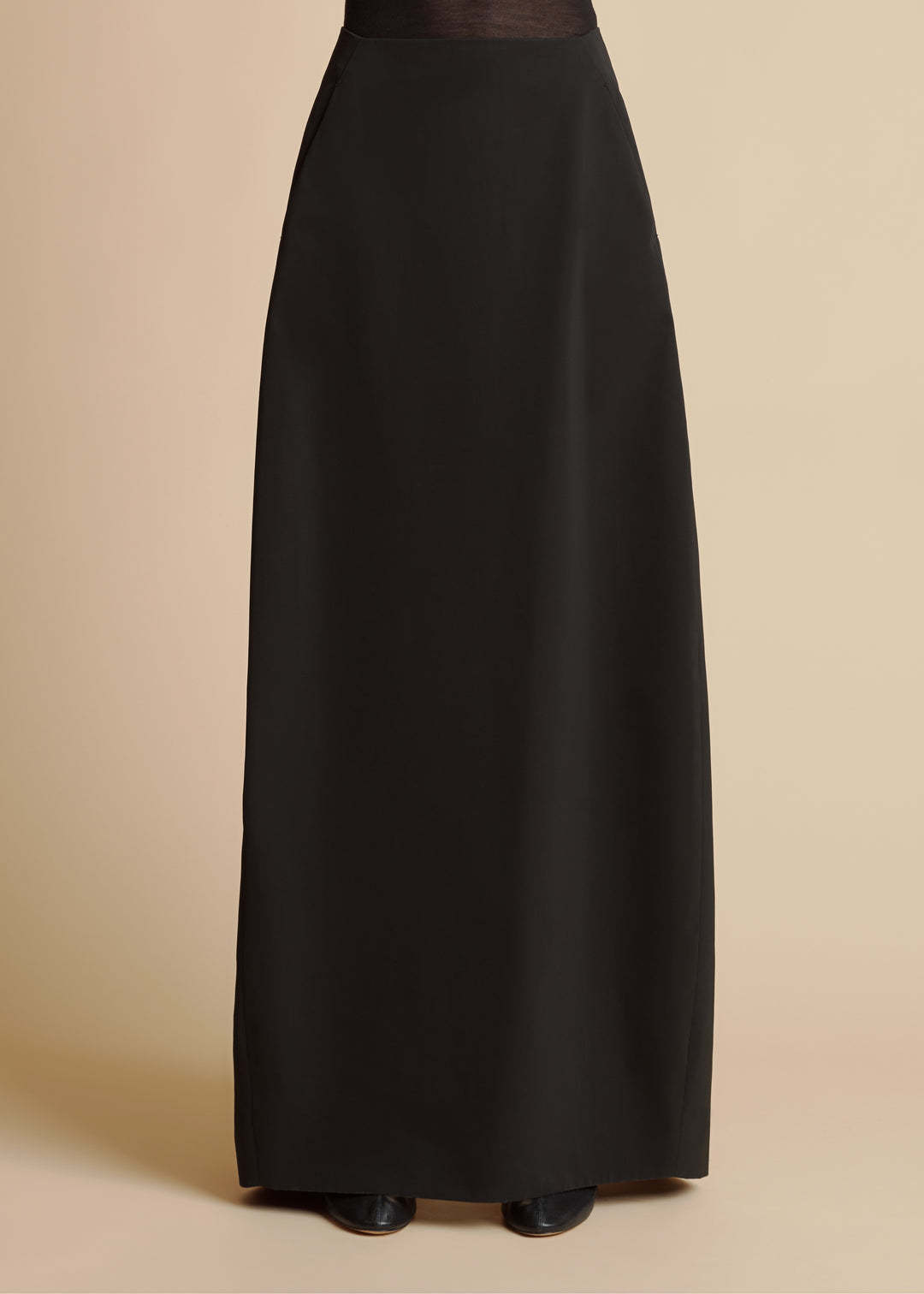 Khaite Mila Silk Maxi Skirt In Black