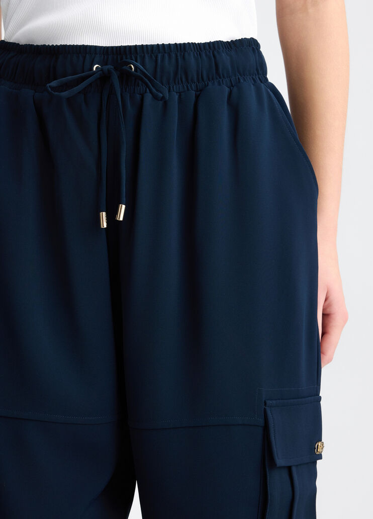 Shop Liu •jo Cargo Track Pants In Black