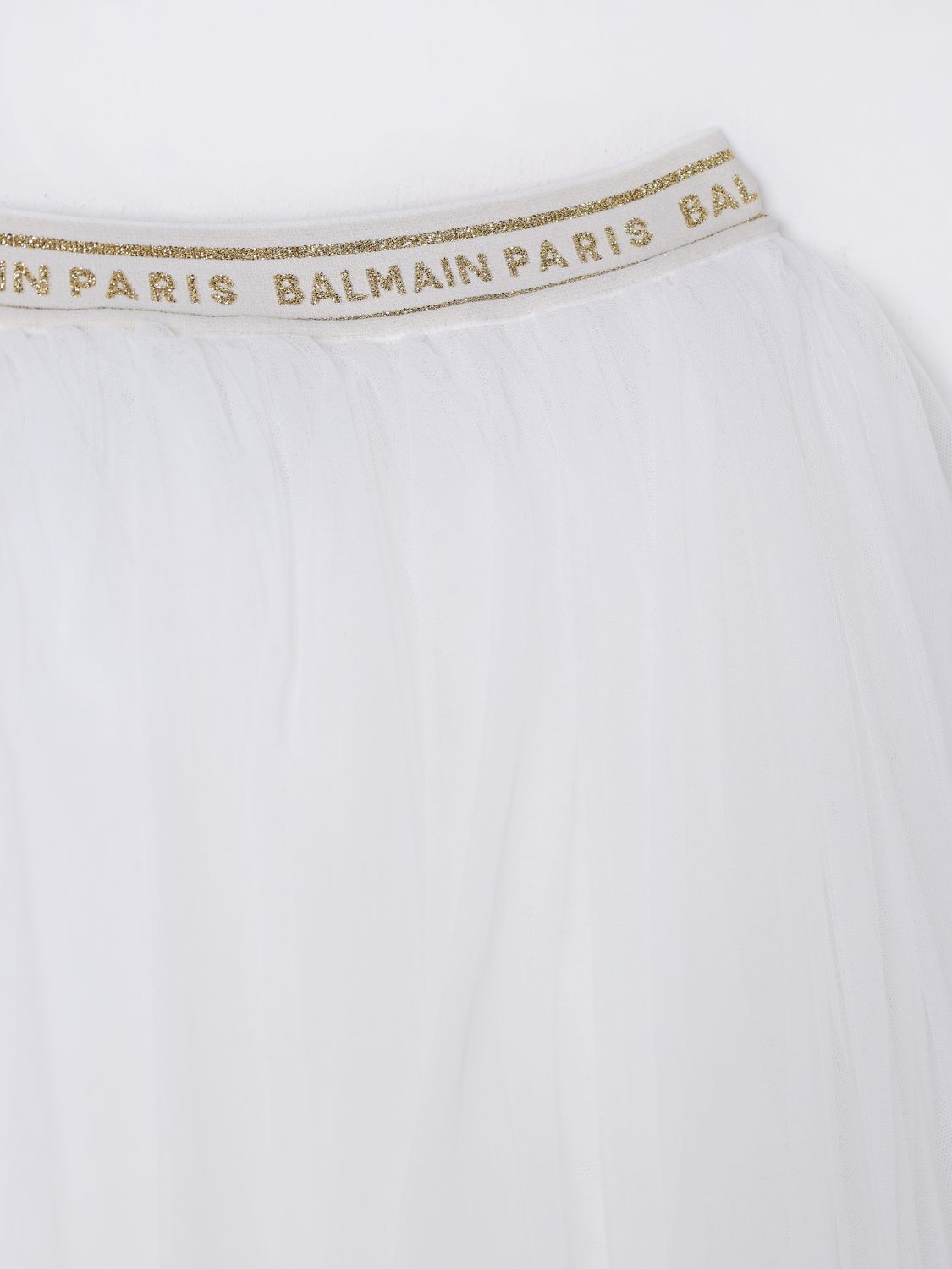 Balmain Asymmetric Midi Skirt In White