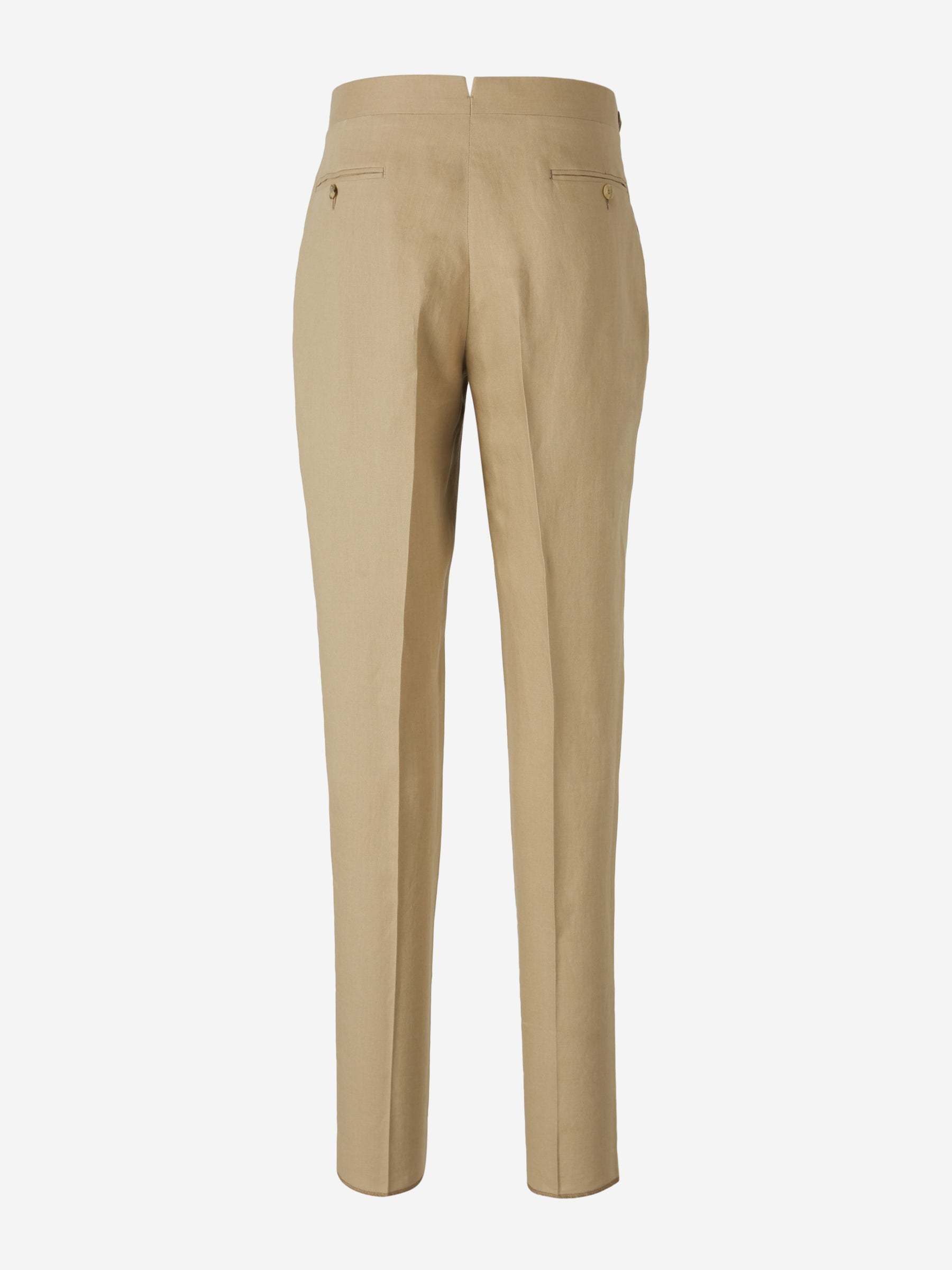 Canali Lapel Long-sleeved Suit Set In Nude