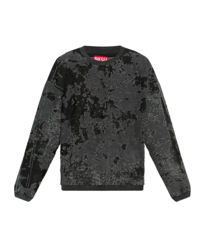 Diesel Distressed-effect Sweatshirt In Black