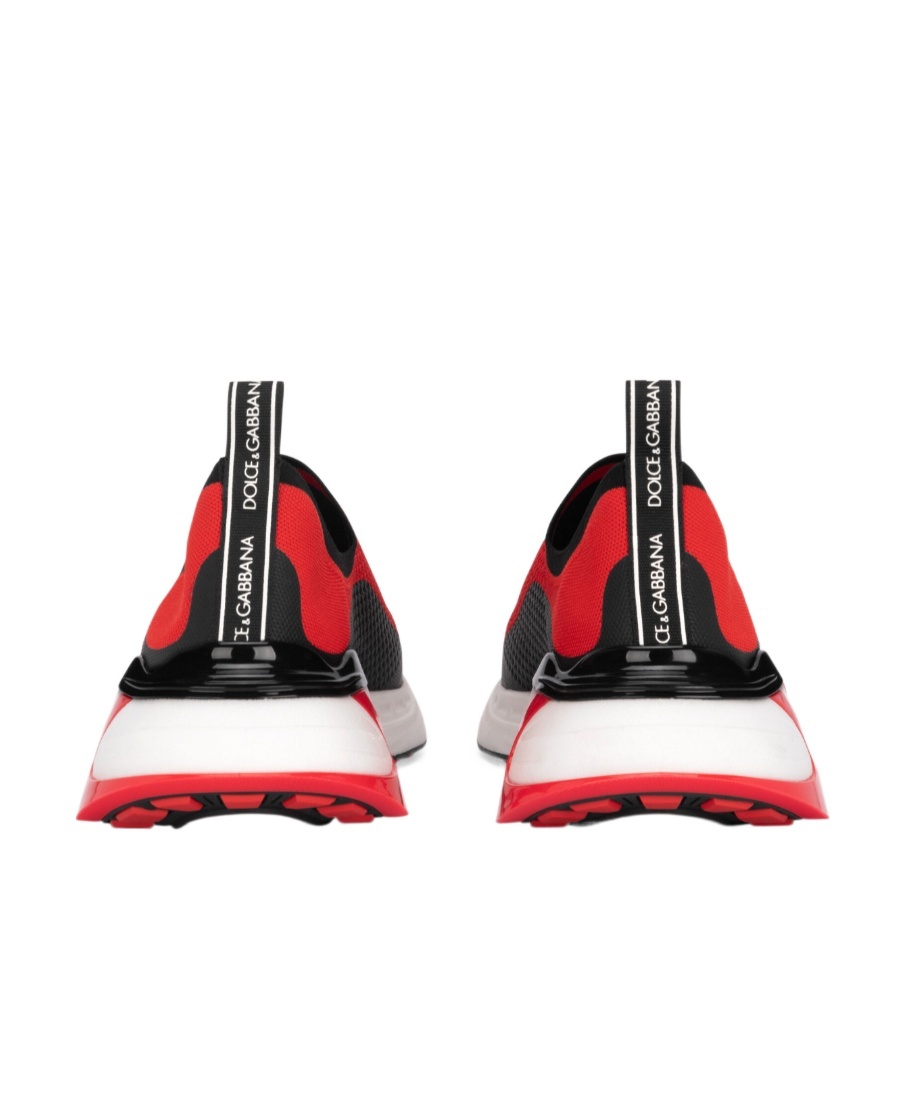 Dolce & Gabbana Sorrento Sneakers In Stretch Mesh With Logo In Multicolor