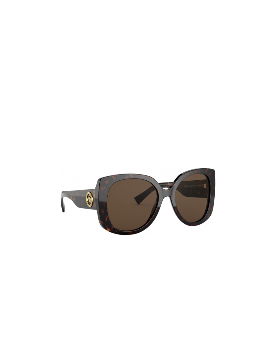 Versace Thick-framed Sunglasses In Brown