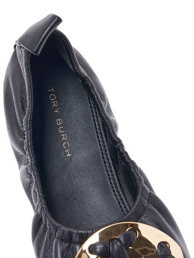 Tory Burch Woven Double T 10mm Ballerina Shoes In Black