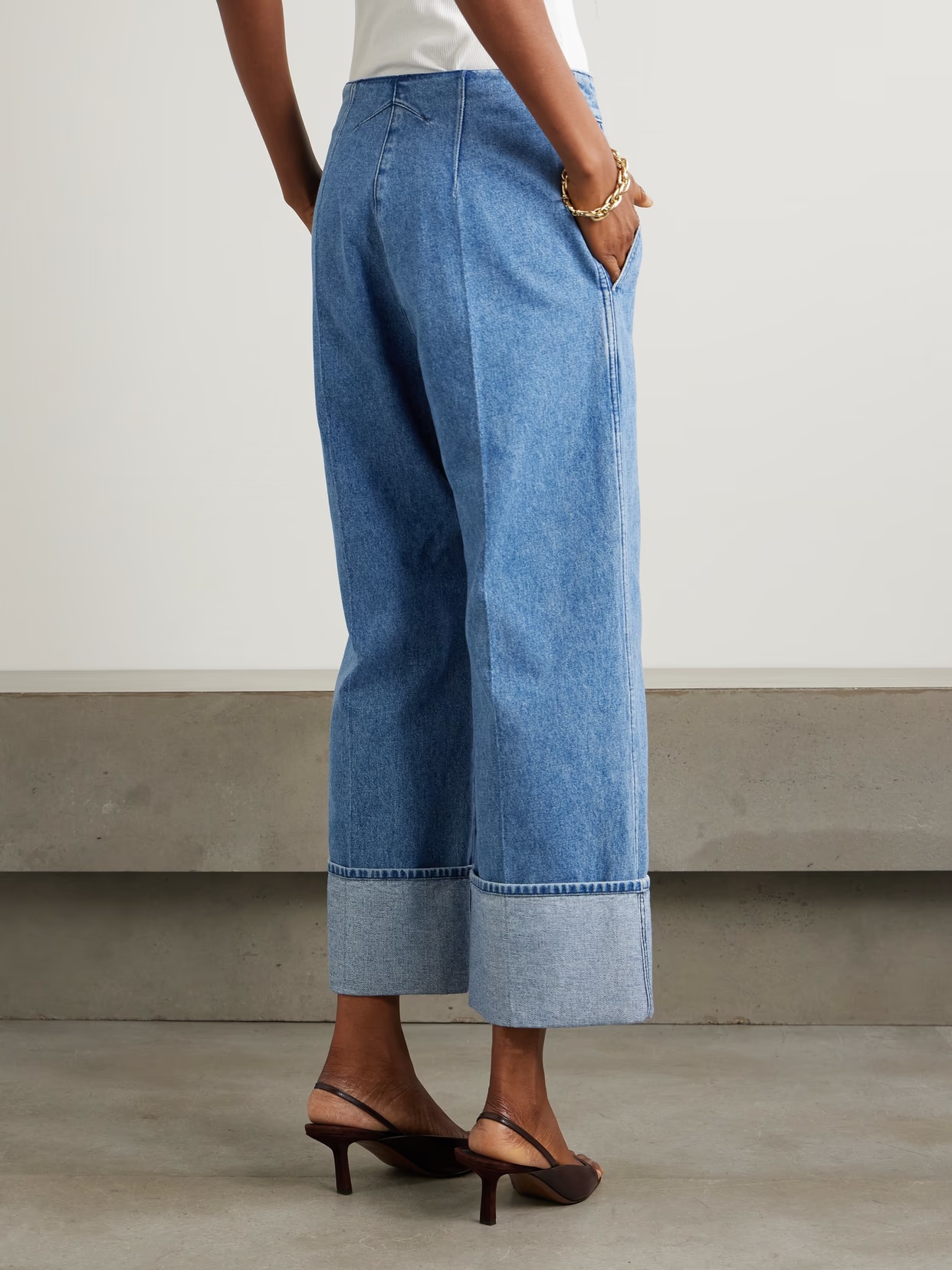 Patou Denim Trousers With Belt Loops In Blue