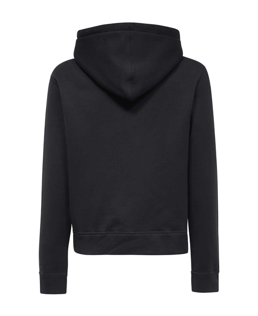 Lanvin Pull Rope Hooded Sweater In Black