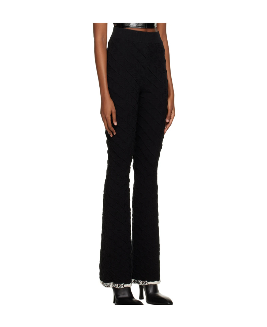 Ambush Black Monogram Lounge Pants In Black