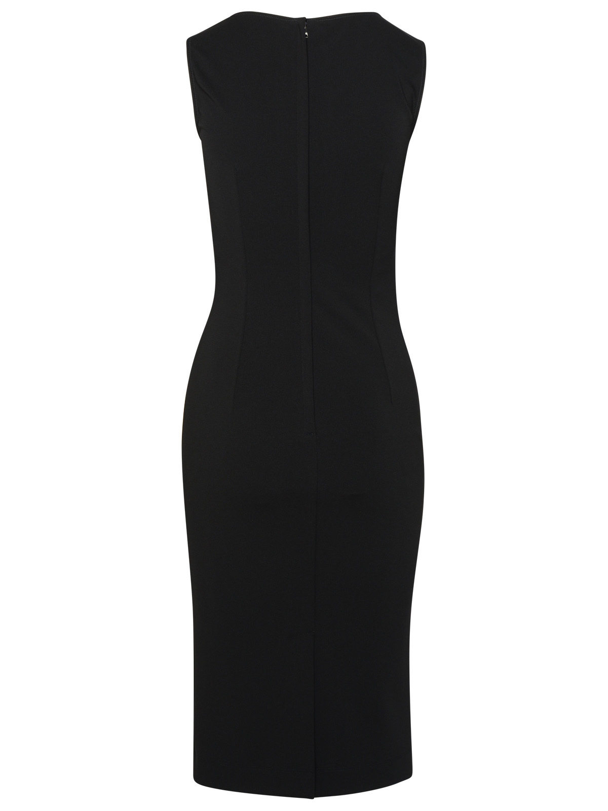 Dolce & Gabbana Square-neck Sleeveless Midi Dress In Black