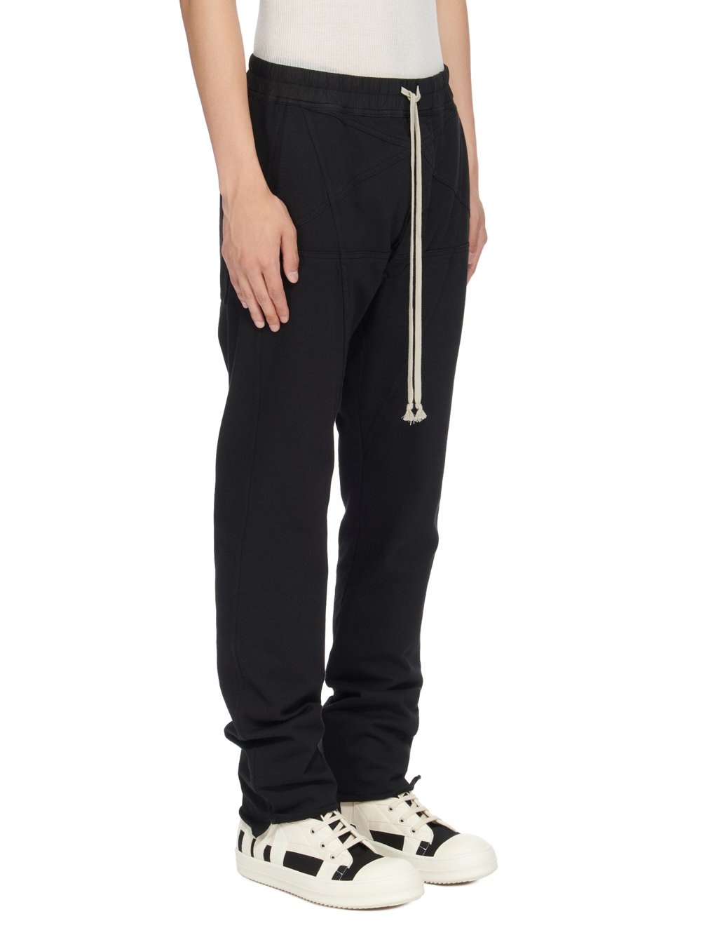 Rick Owens Drkshdw Drawstring Straight-leg Track Pants In Black