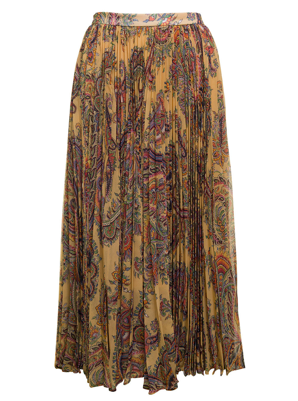 ETRO PLEATED GEORGETTE MIDI SKIRT