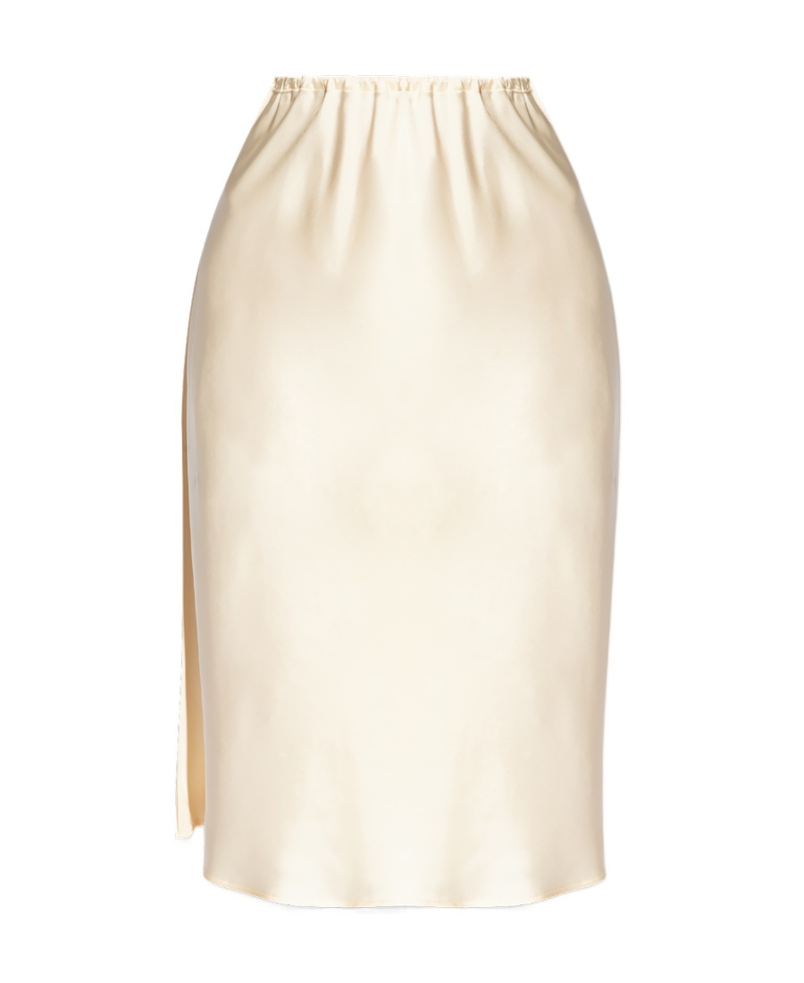 Jil Sander Flared Midi Skirt In White