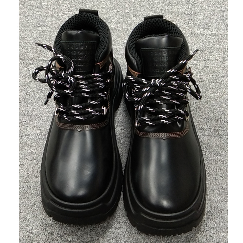 Maison Margiela Lace-up Boots In Black