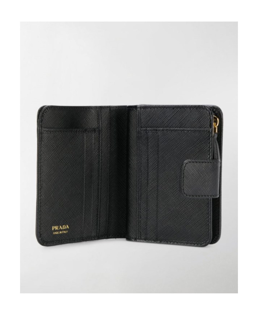 Prada Calf Leather Wallet In Black