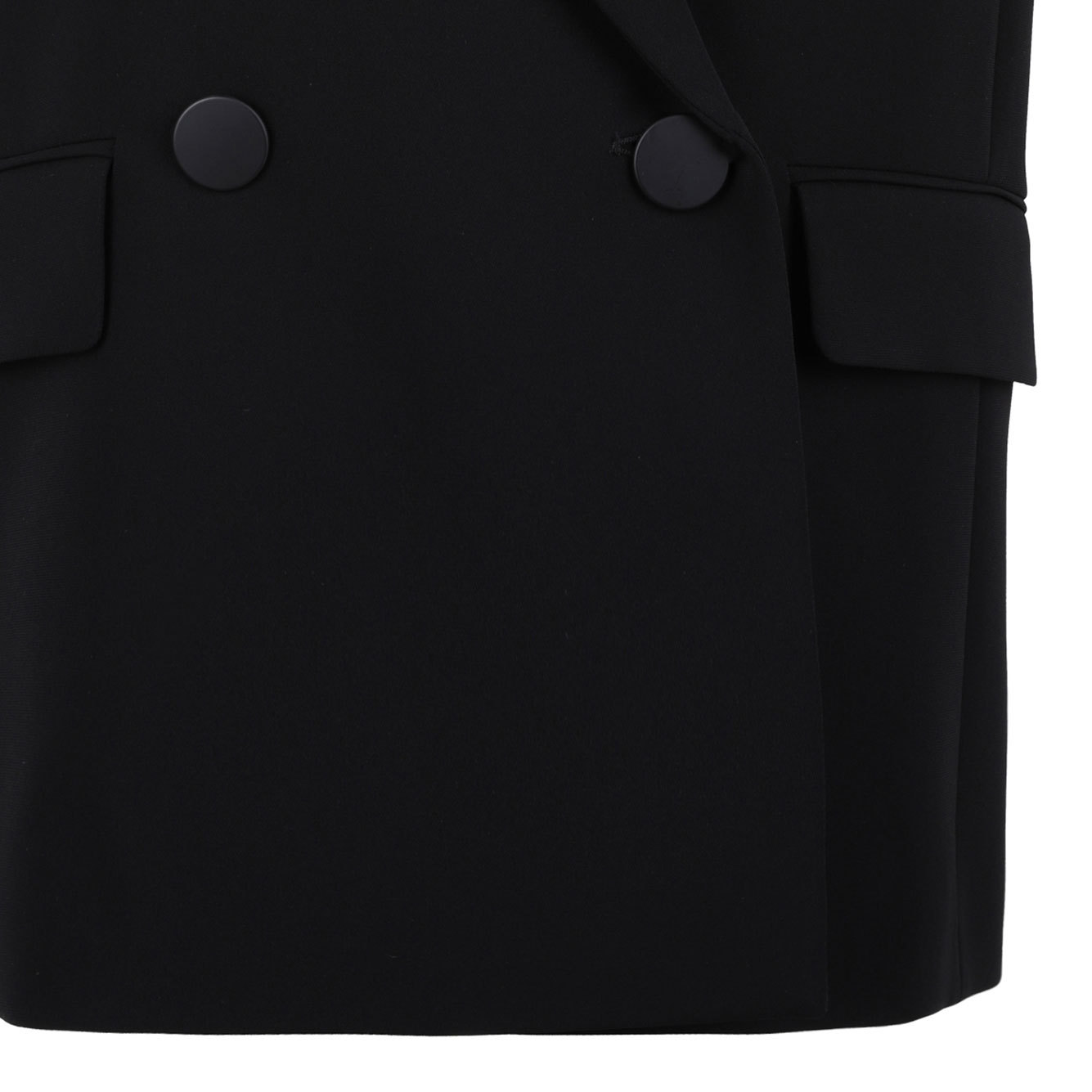 Max Mara Pomez Double-breasted Waistcoat In Black