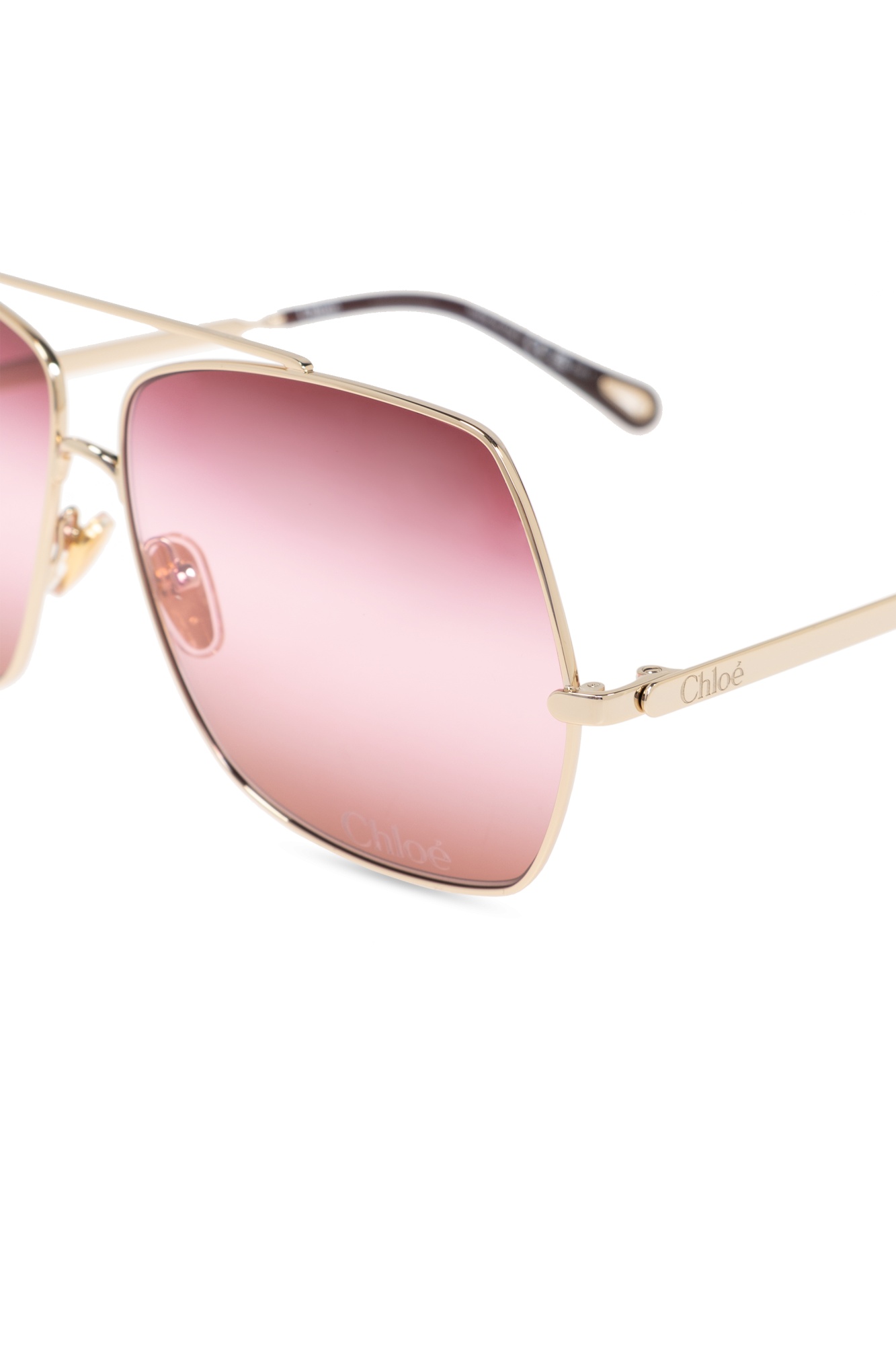Chloé Aly Square Sunglasses In Pink