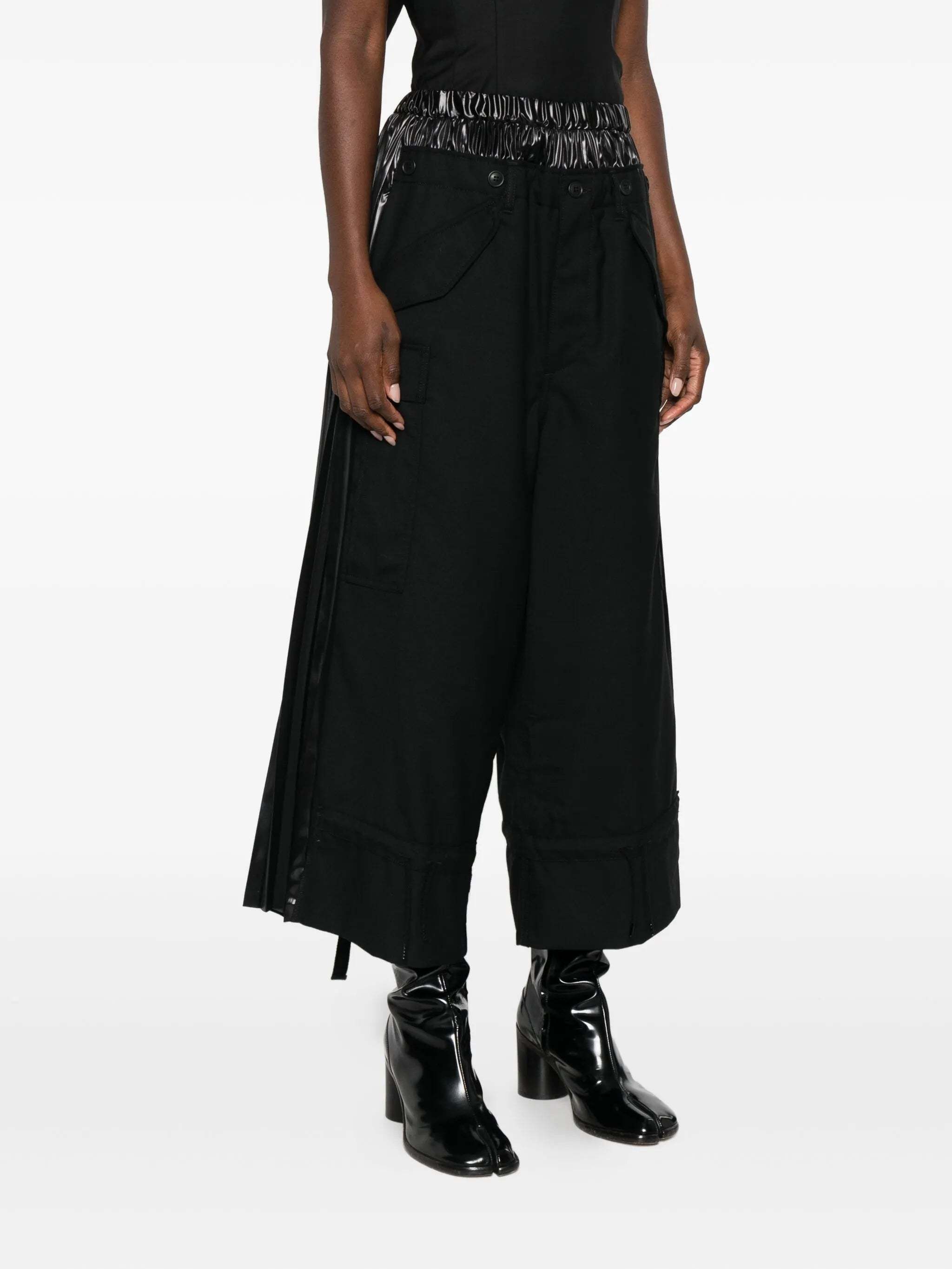 Junya Watanabe Palazzo Trousers In Black