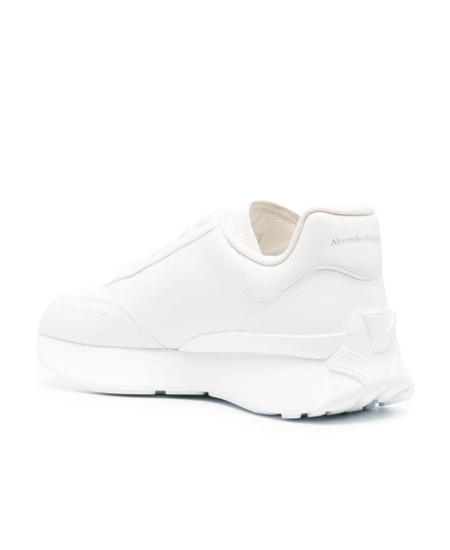 Alexander Mcqueen White Leather Sprint Runner Sneakers In White